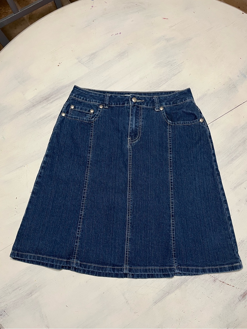 Vintage Dressbarn 5 Pocket A-Line Knee Length Panel Skirt Sz 6